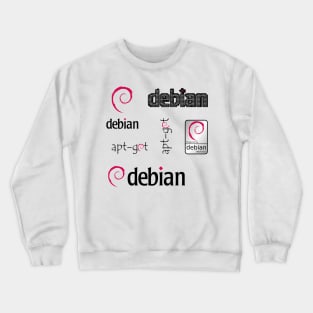 debian sticker set Crewneck Sweatshirt